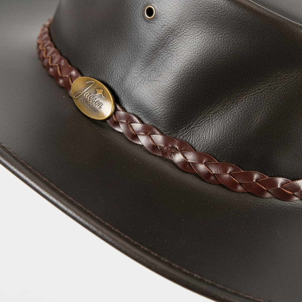 Aurelia| Sombrero Cuero Marrón