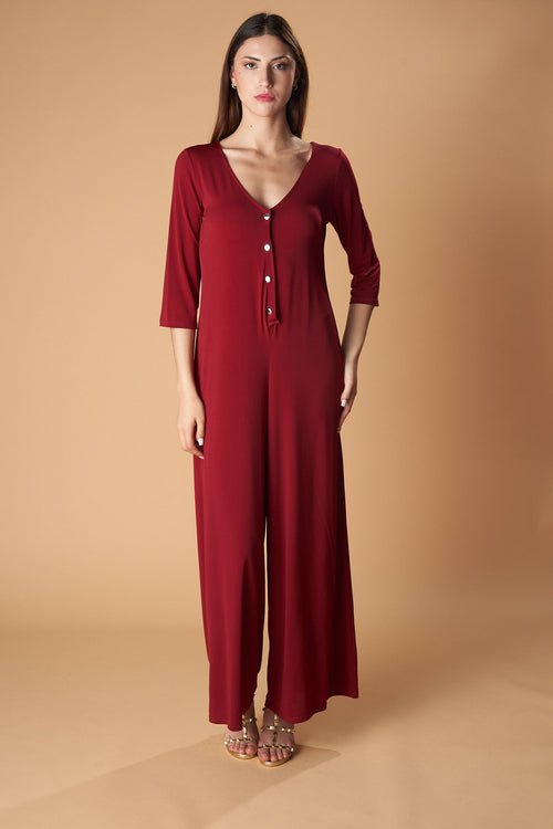 Adira| Mono jersey burdeos