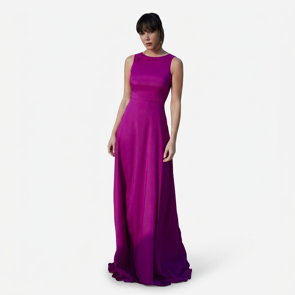 Vestido Largo Elegante en Colores Vibrantes