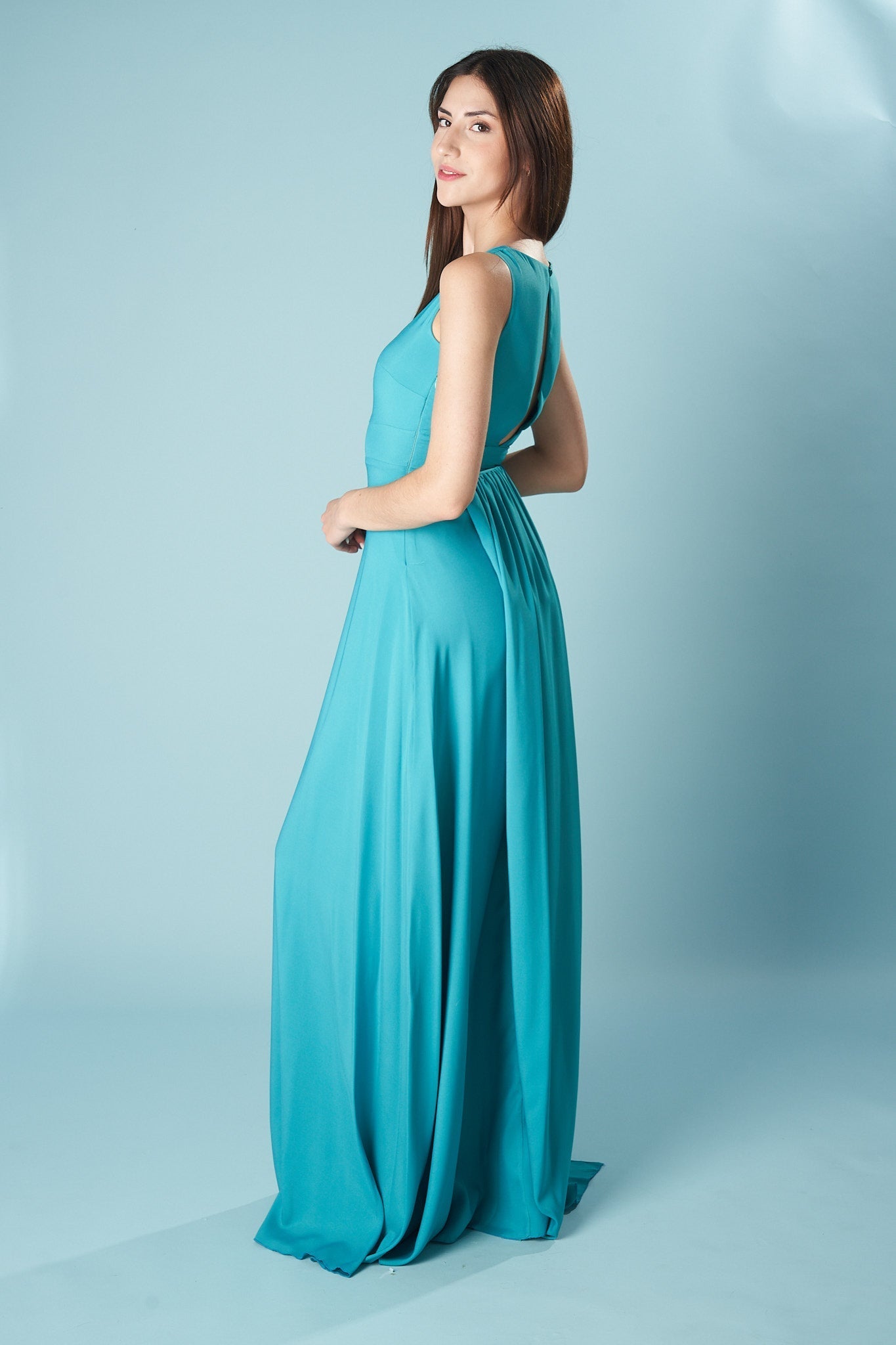 Vestido Largo Elegante en Colores Vibrantes