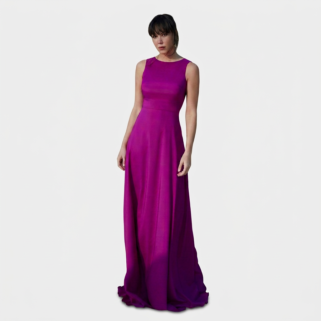 Vestido Largo Elegante en Colores Vibrantes