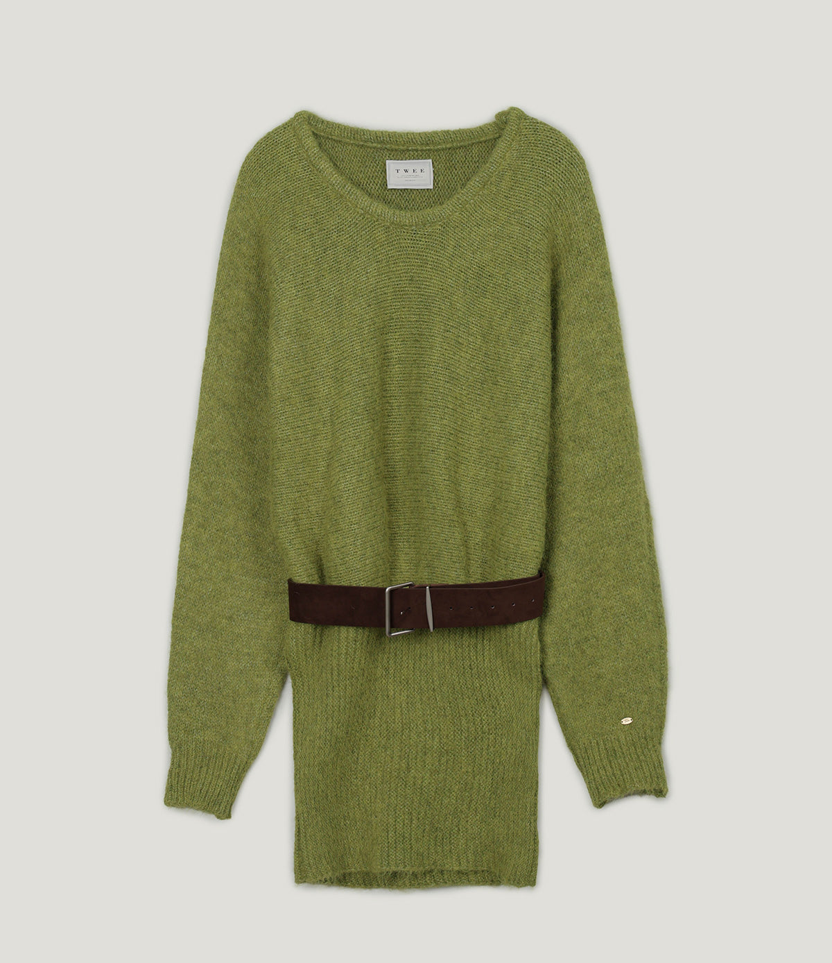 [TWEE] Vestido de Punto Holgado (Con Cinturón)