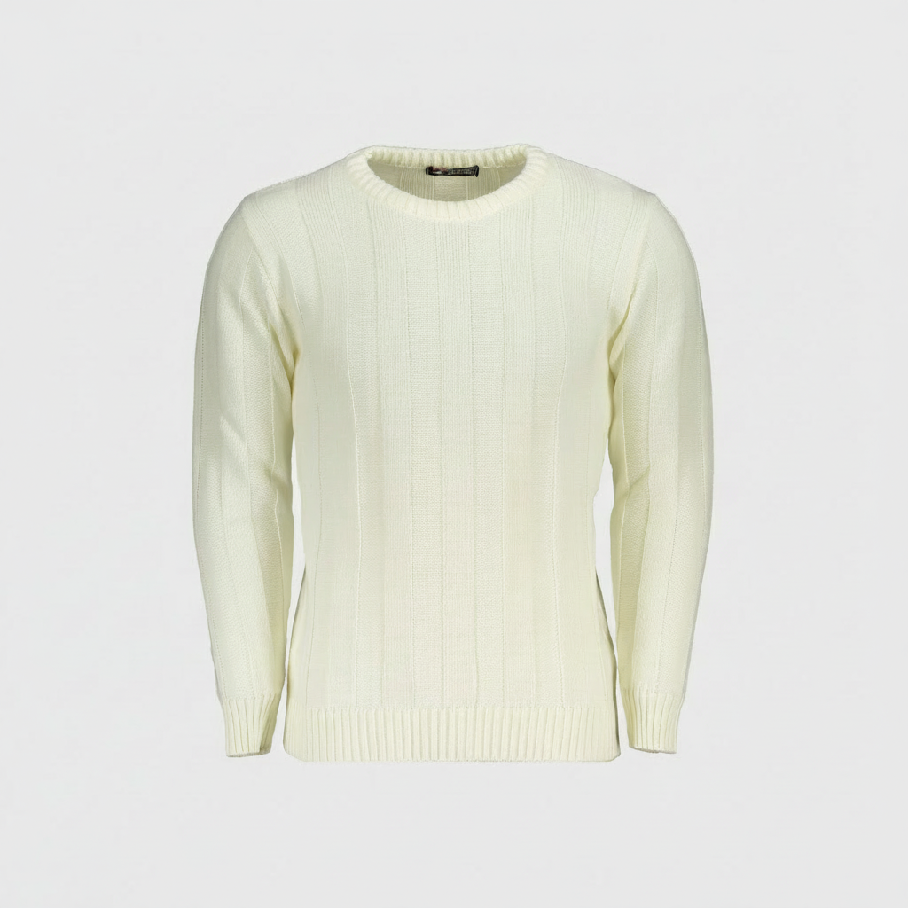 Suéter Canalé Crema para Hombre Maglie Icara Beaumont - vista 4 (WHITE)