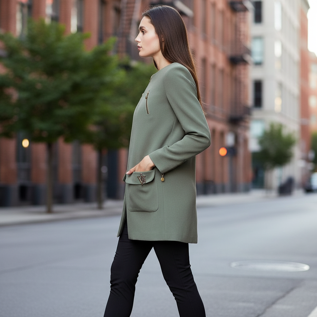 Hush| Abrigo Crepe Casual