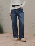 Idris| Pantalon denim ancho casual