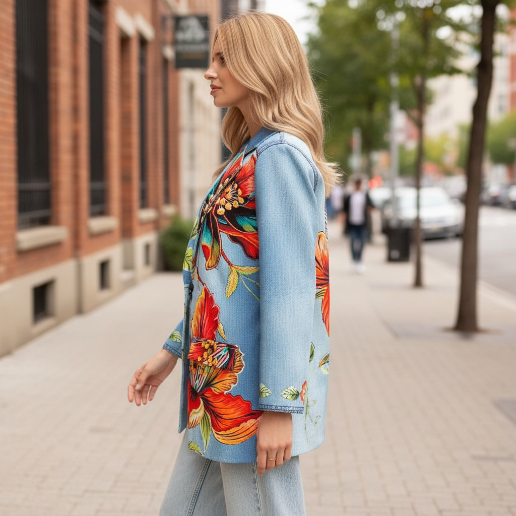 Wren| Chaqueta Denim Floral