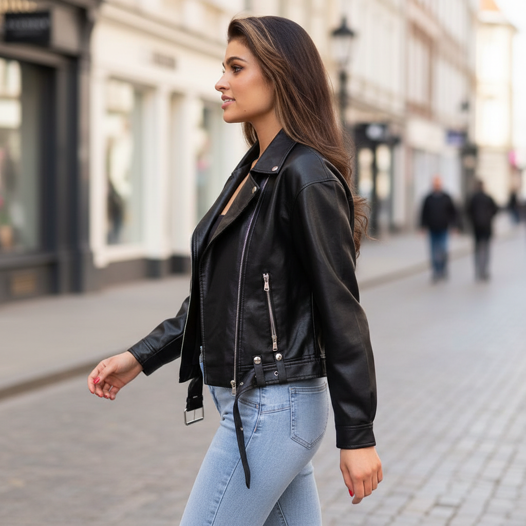Tane| Chaqueta Cuero Ajustada