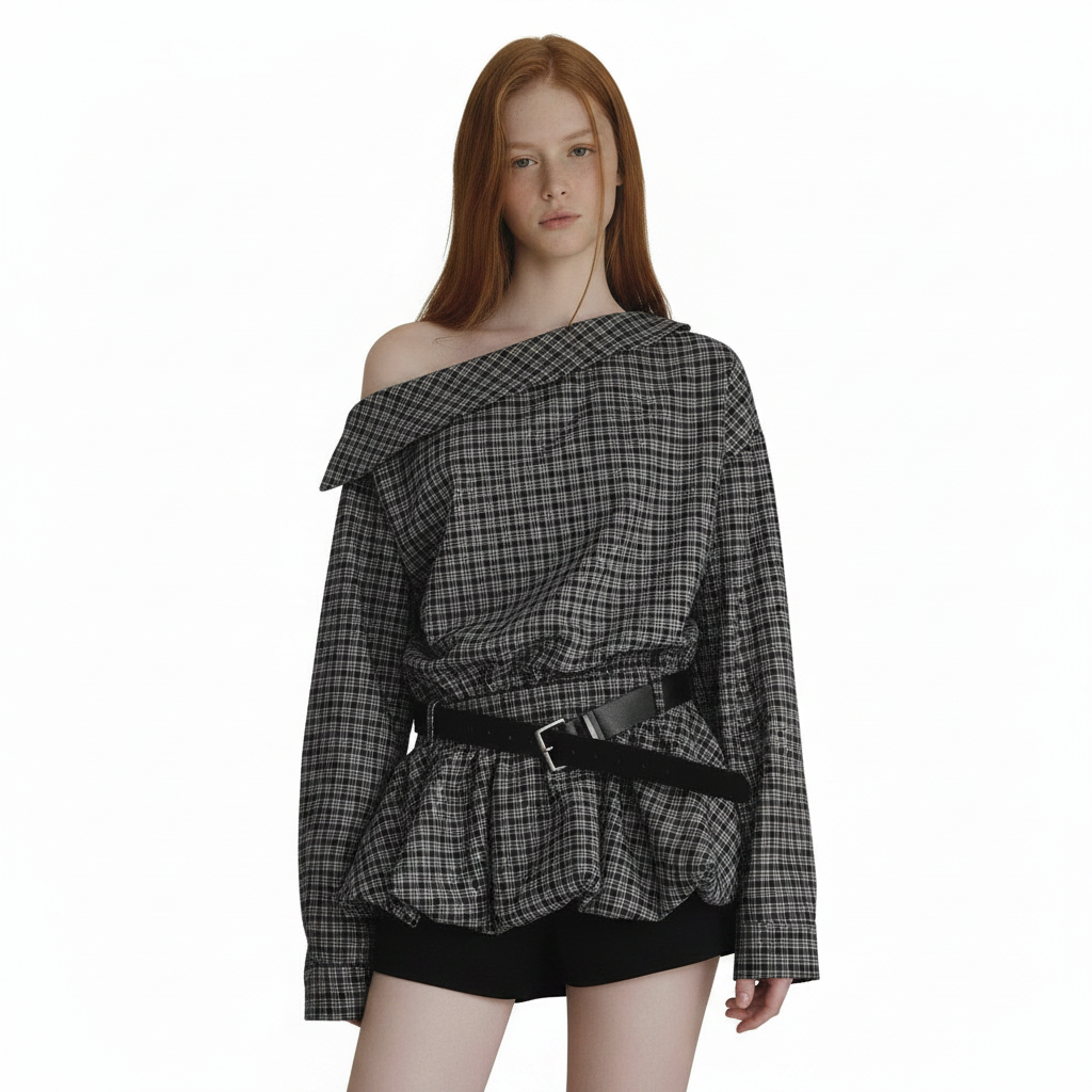 Xara| Blusa Asimetrica Cuadros
