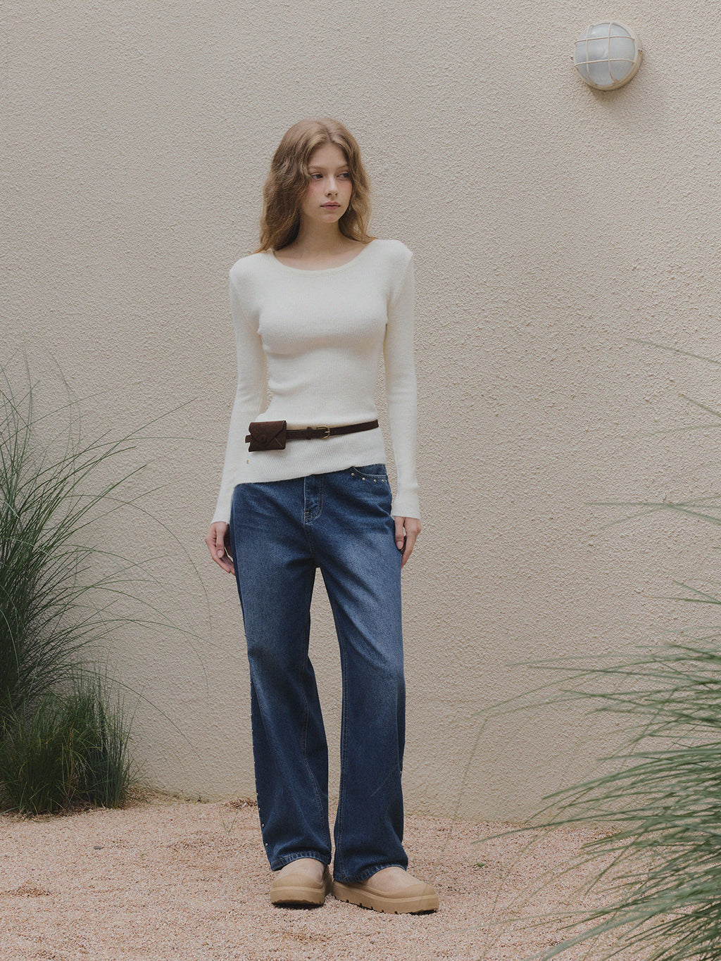 Idris| Pantalon denim ancho casual