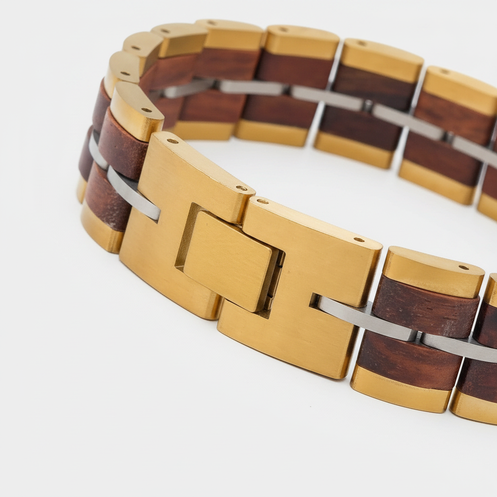 Pulsera Veridian de Acero y Madera Icara Beaumont - Bracelets - vista 6