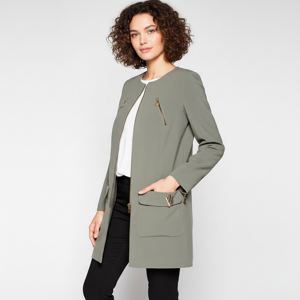 Hush| Abrigo Crepe Casual