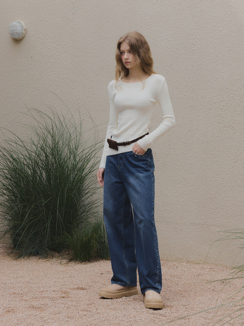Idris| Pantalon denim ancho casual