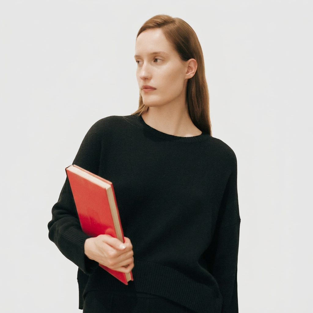 Suéter Relajado de Mezcla de Cachemira