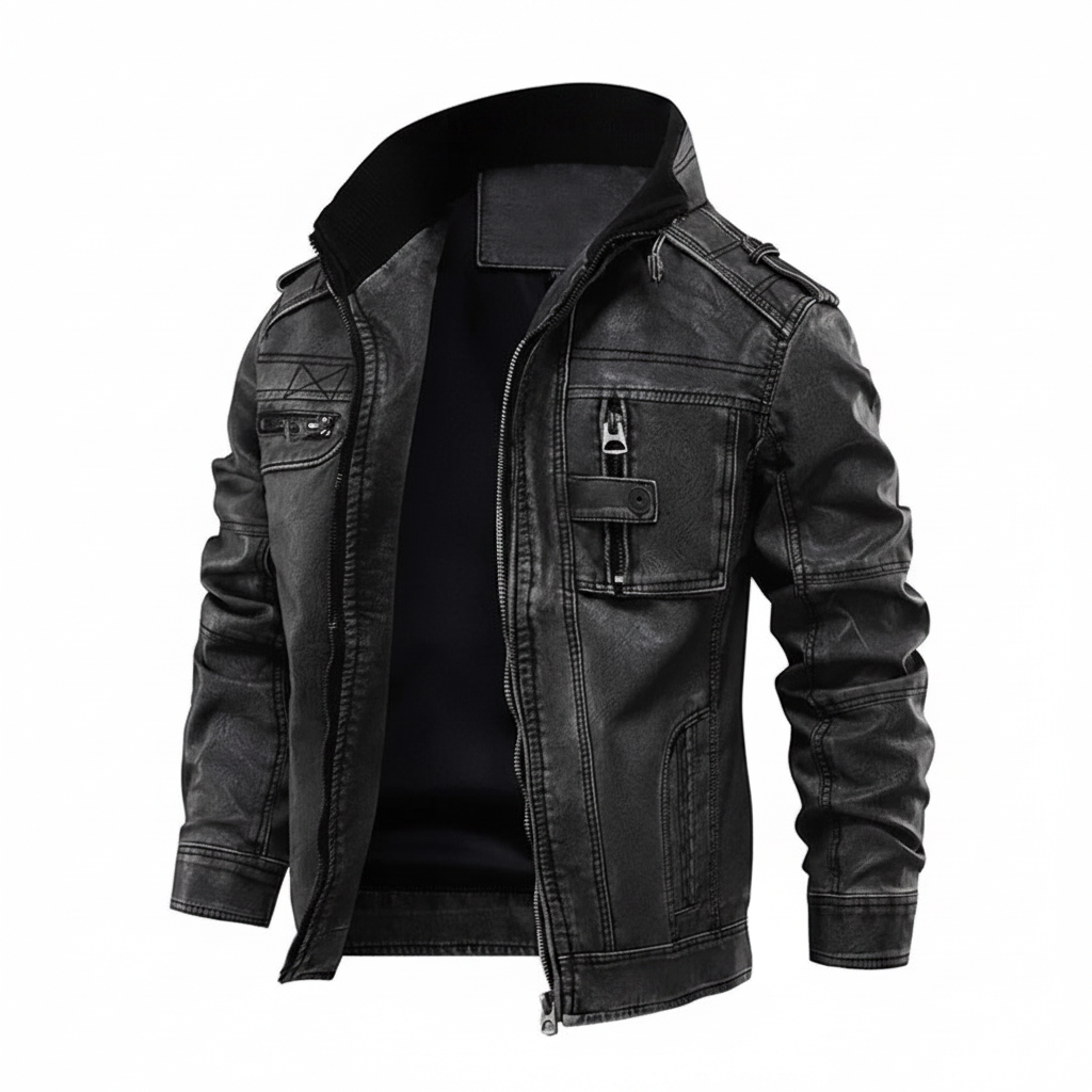 Lazaro| Chaqueta Cuero Casual