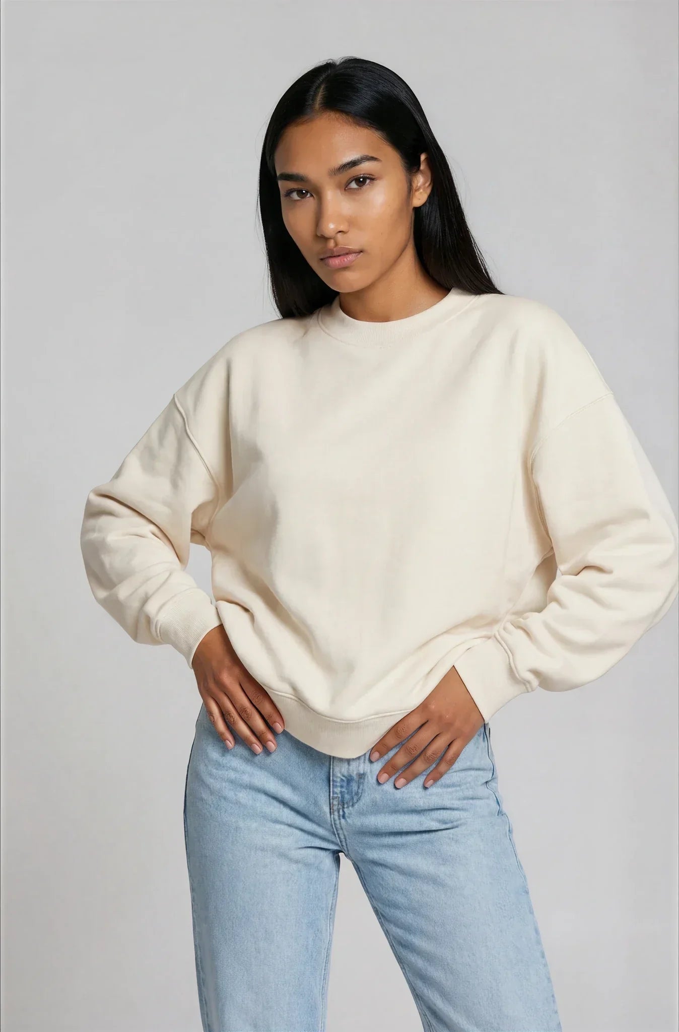 Sudadera Orgánica Oversize  Boxy - 040-1