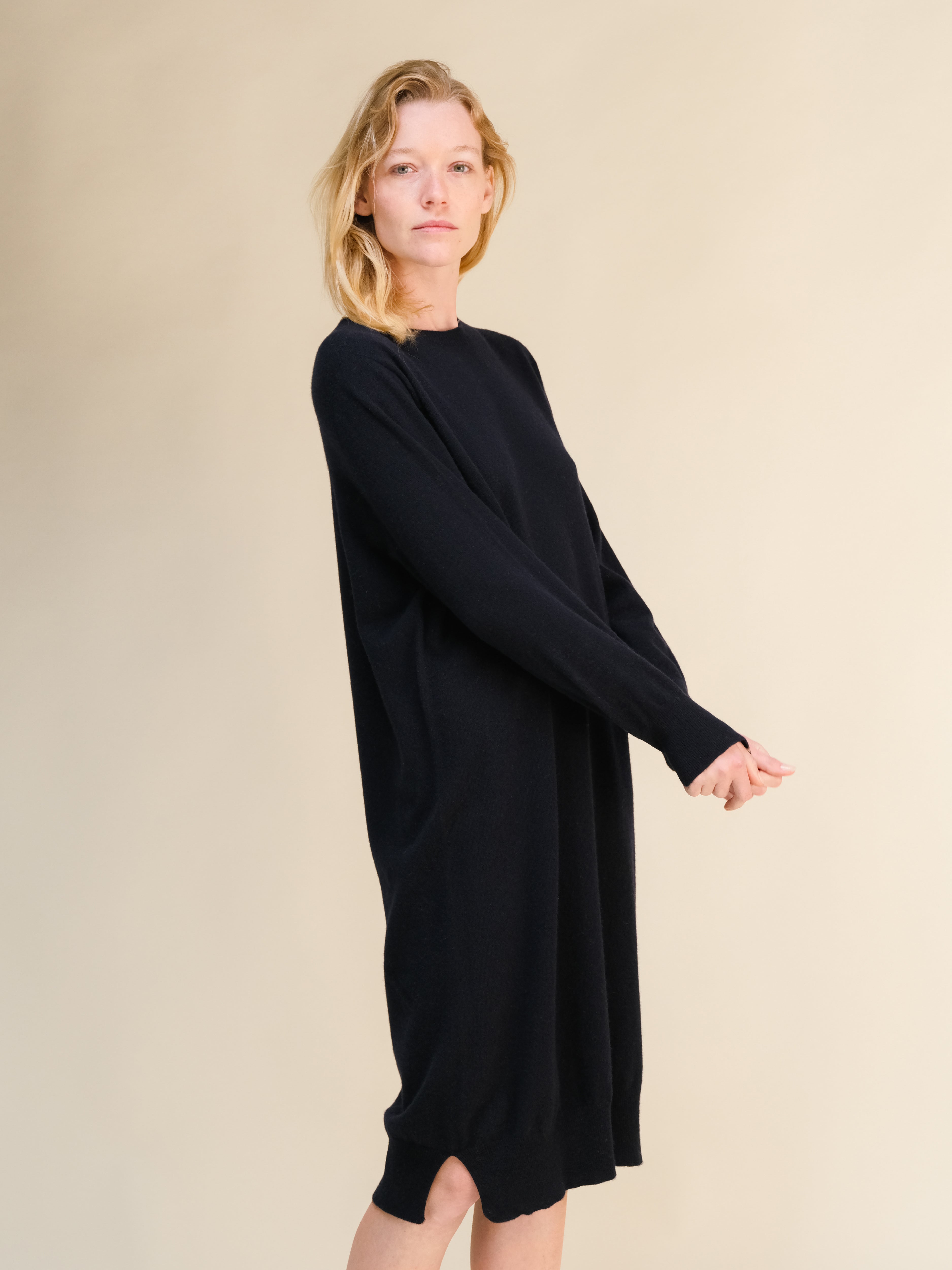 Vestido Midi de Mezcla de Cashmere