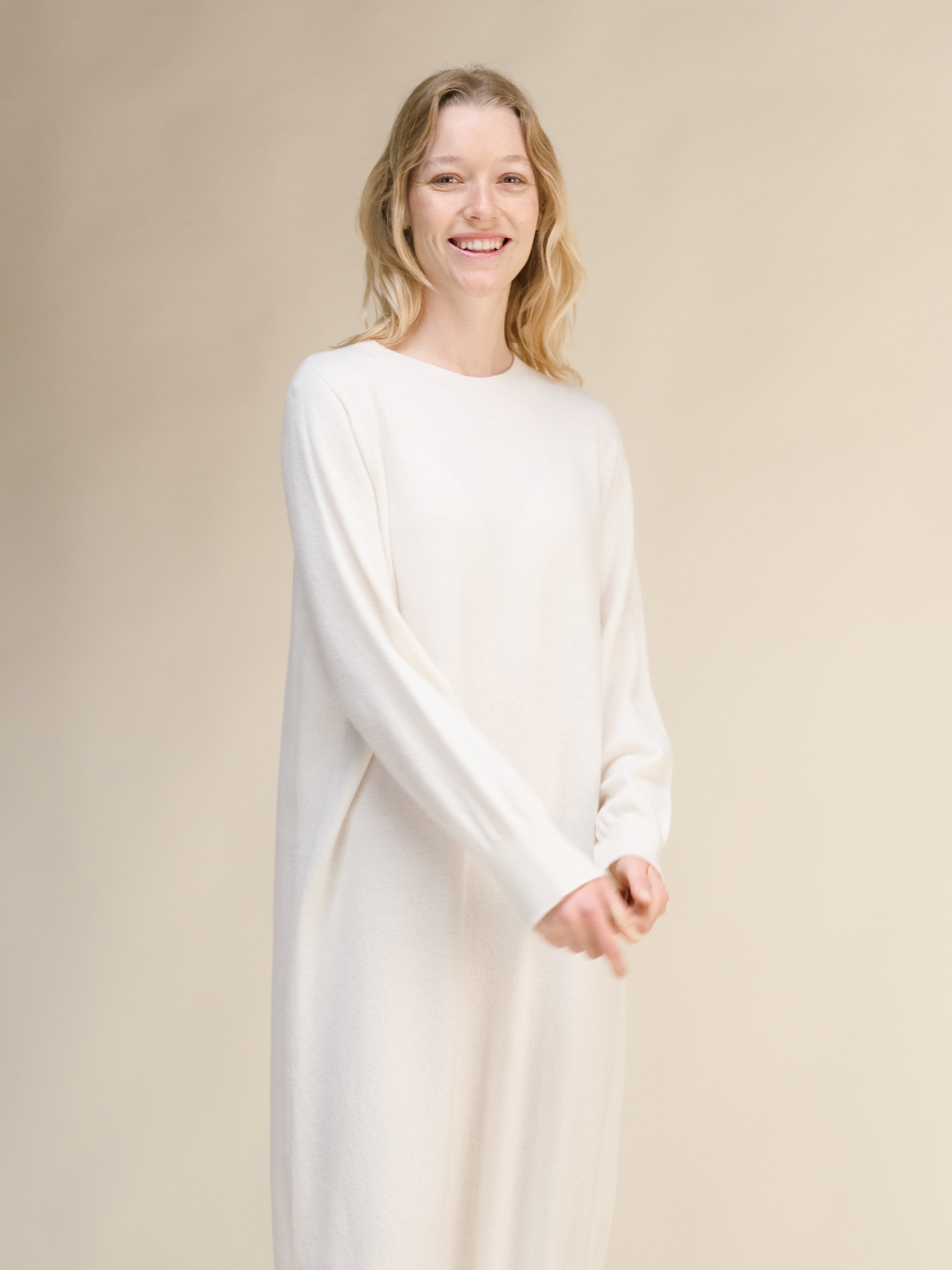 Vestido Midi de Mezcla de Cashmere