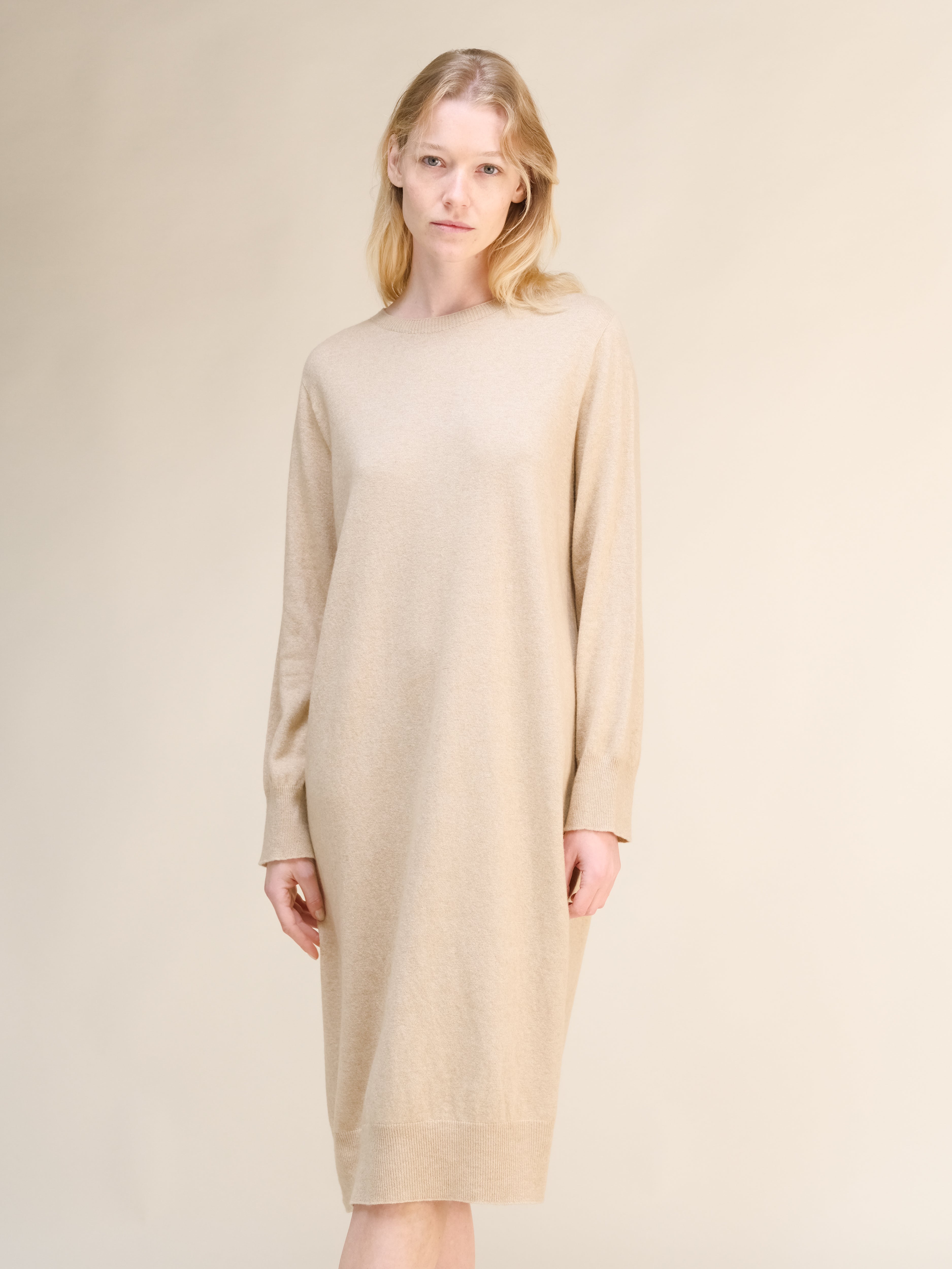 Vestido Midi de Mezcla de Cashmere