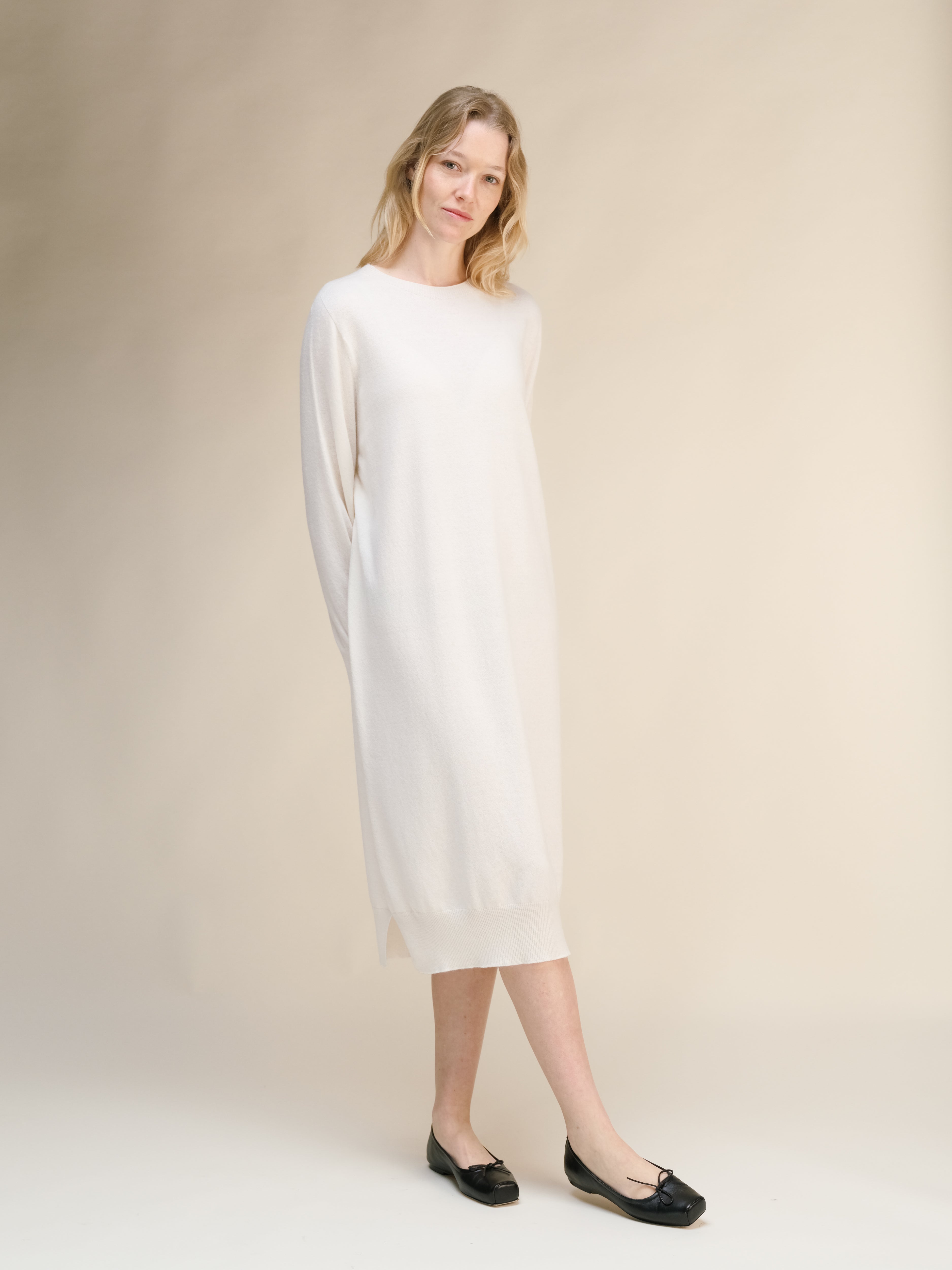 Vestido Midi de Mezcla de Cashmere