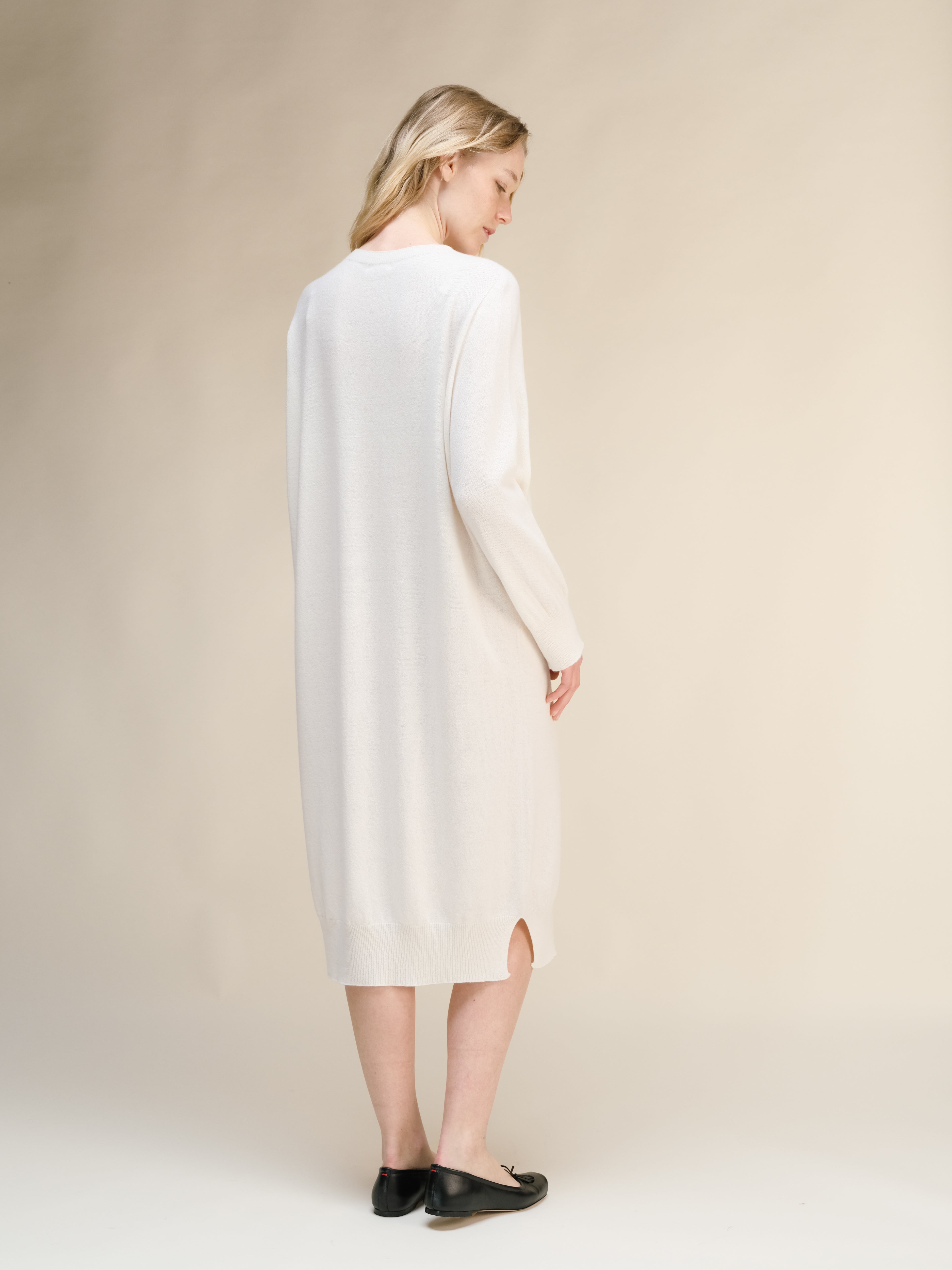 Vestido Midi de Mezcla de Cashmere
