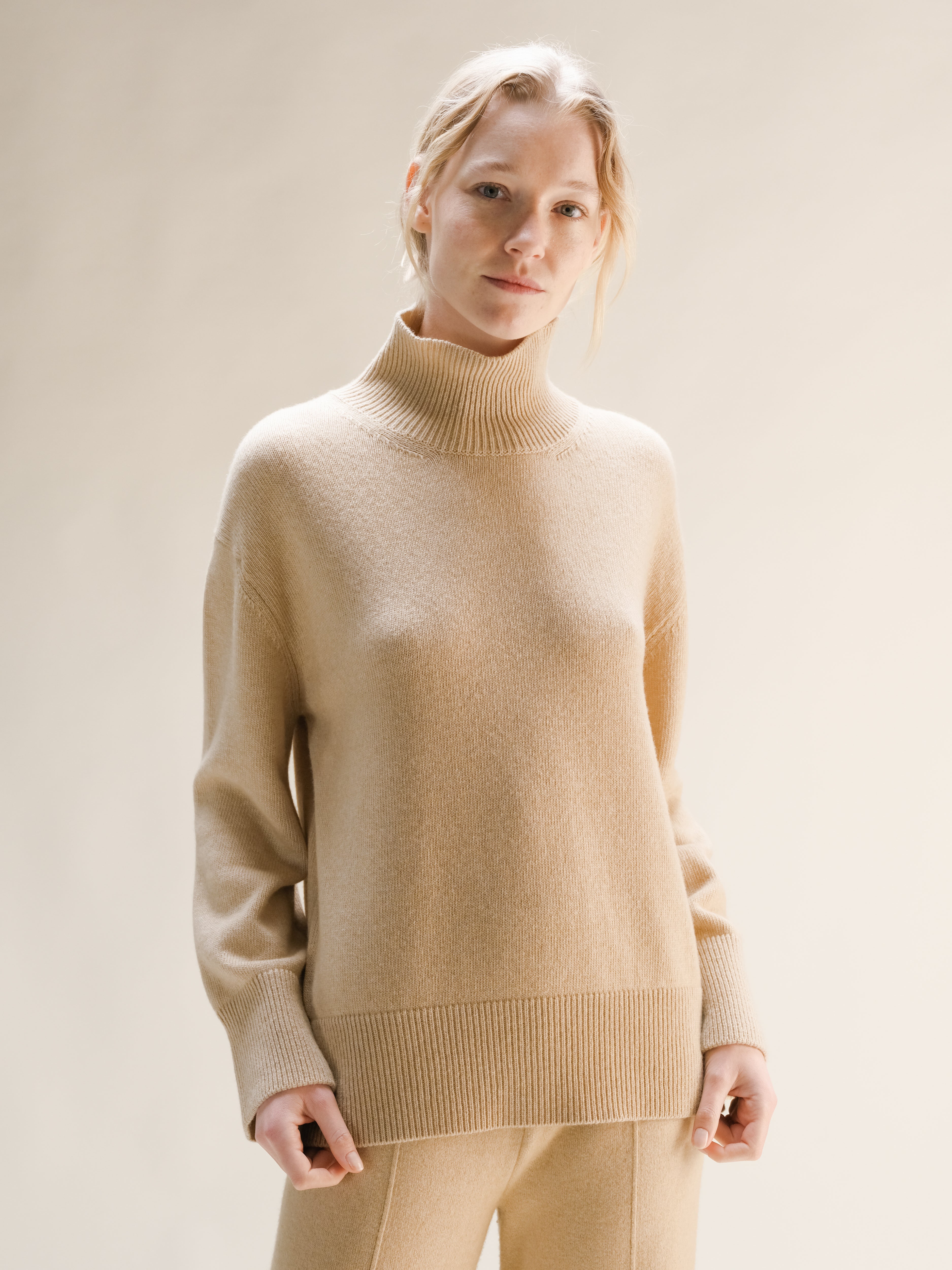 Suéter de Cuello Alto Mezcla Cashmere