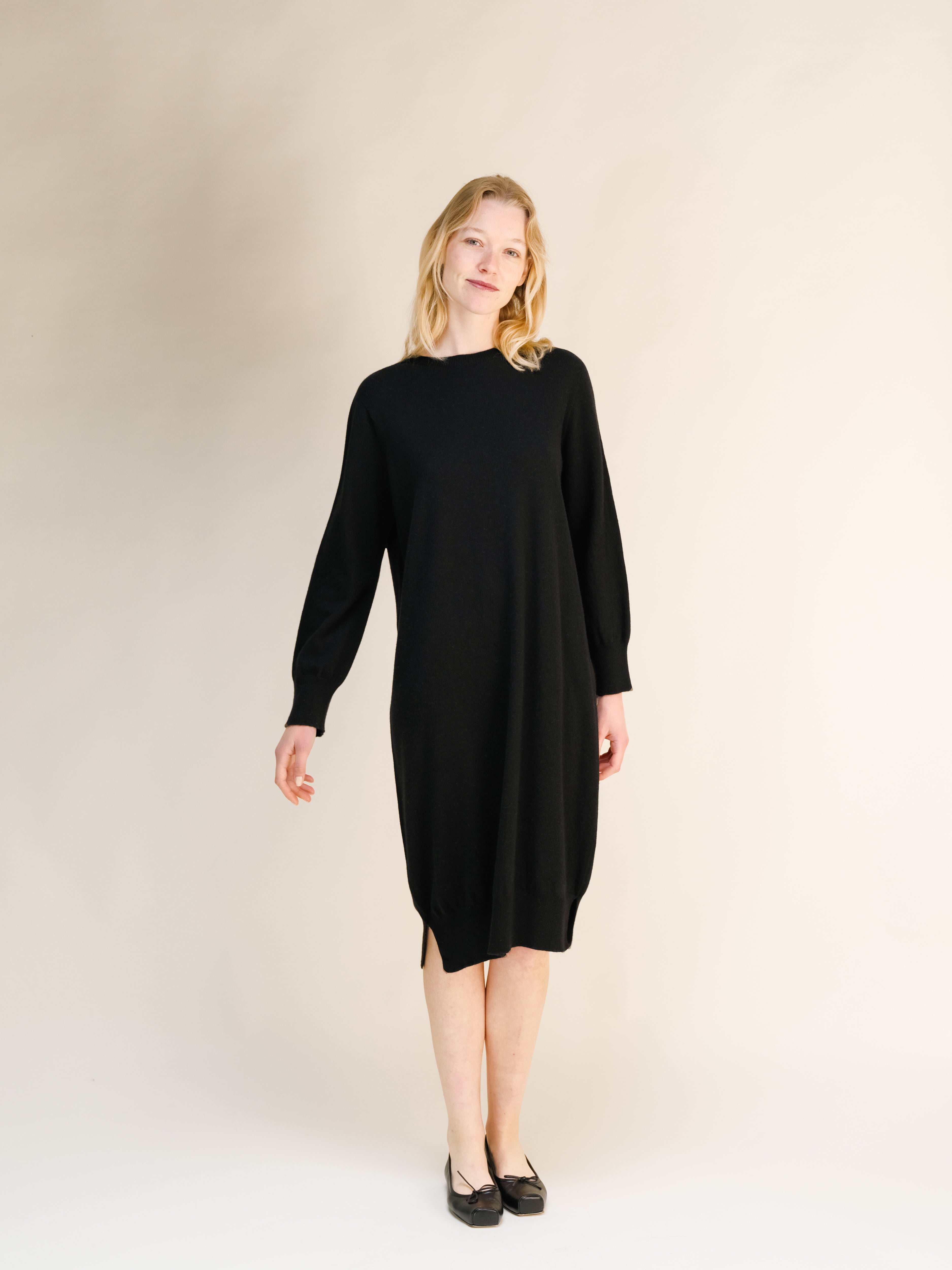 Vestido Midi de Mezcla de Cashmere