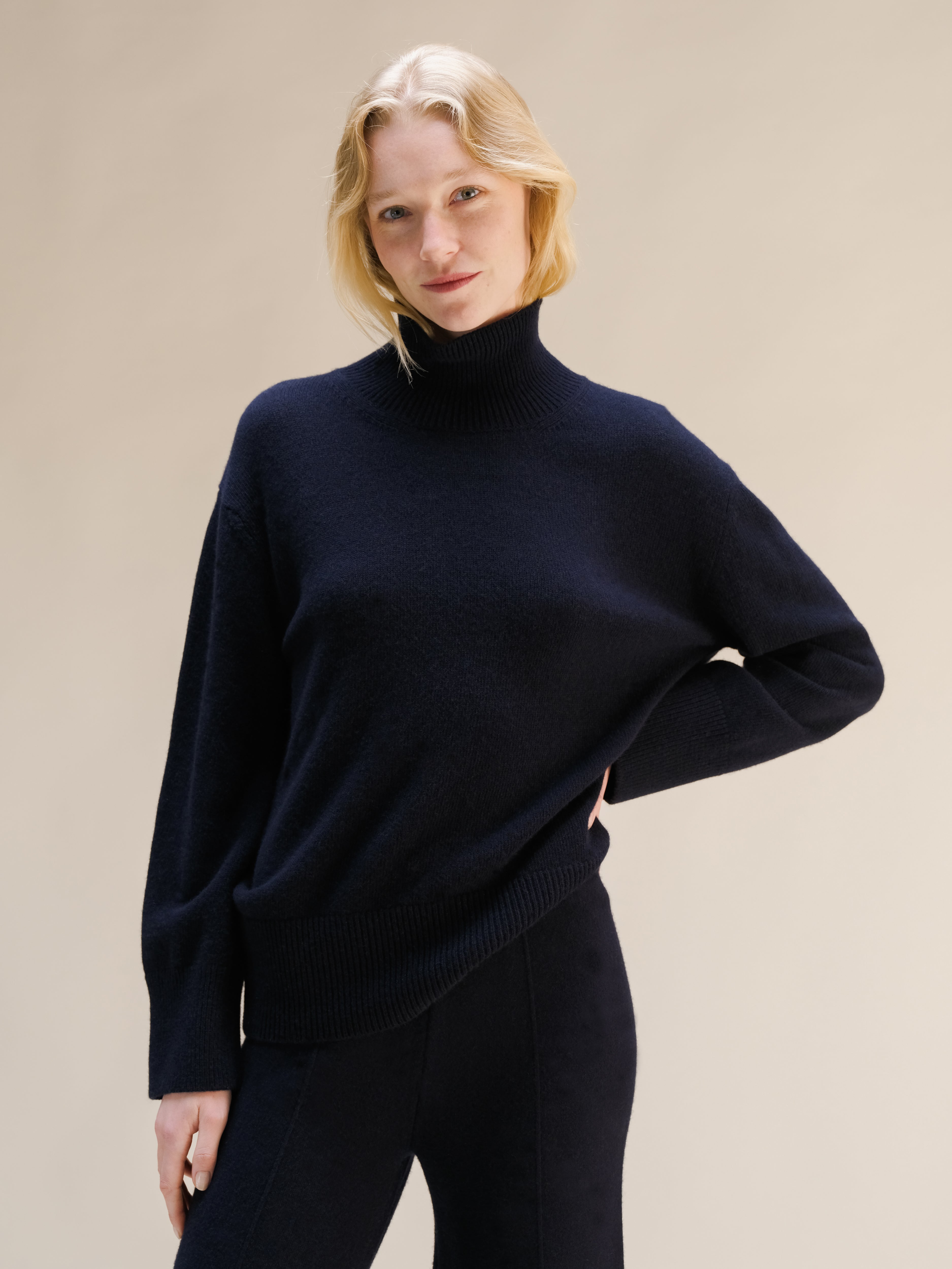 Suéter de Cuello Alto Mezcla Cashmere
