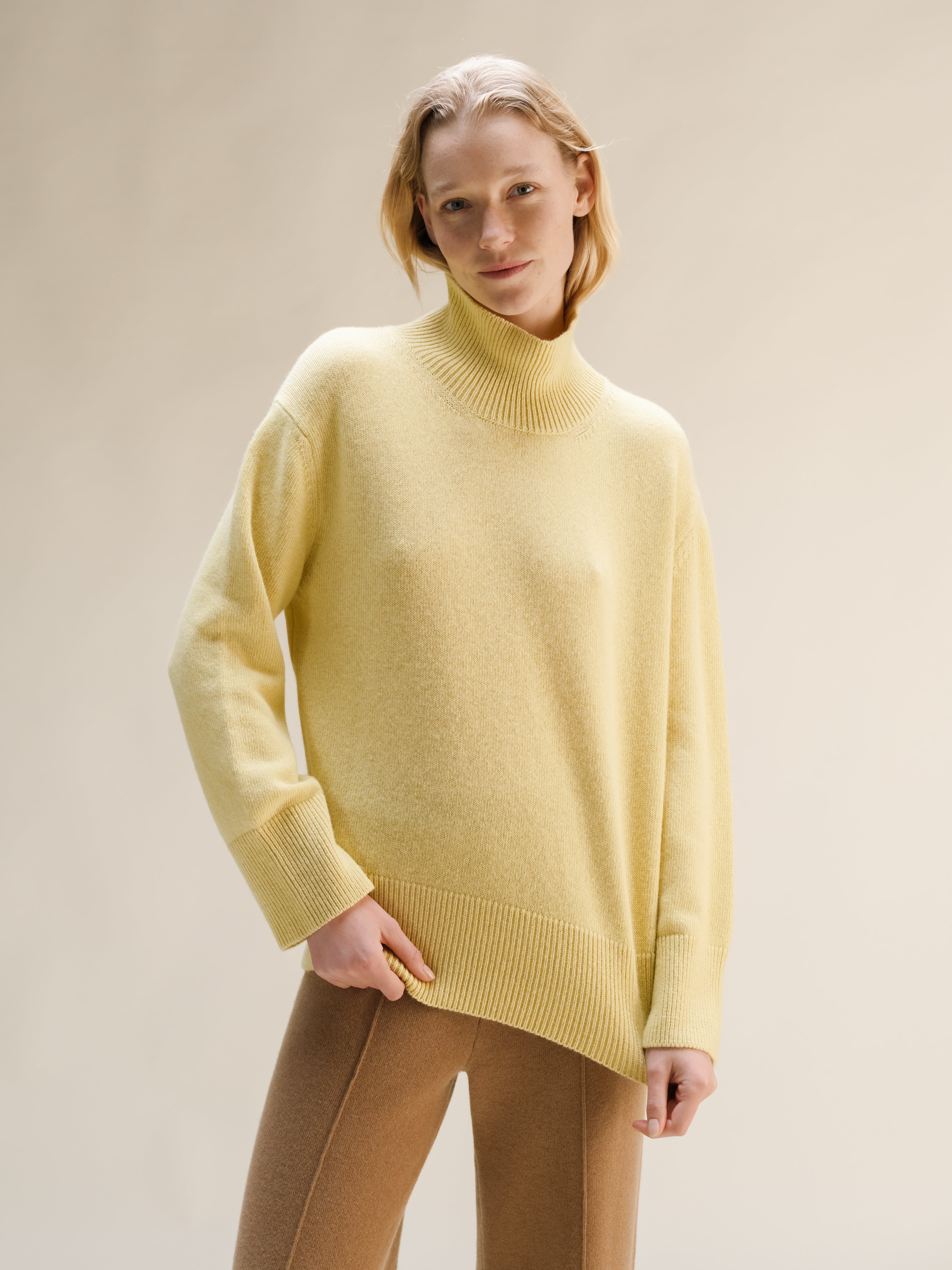 Suéter de Cuello Alto Mezcla Cashmere