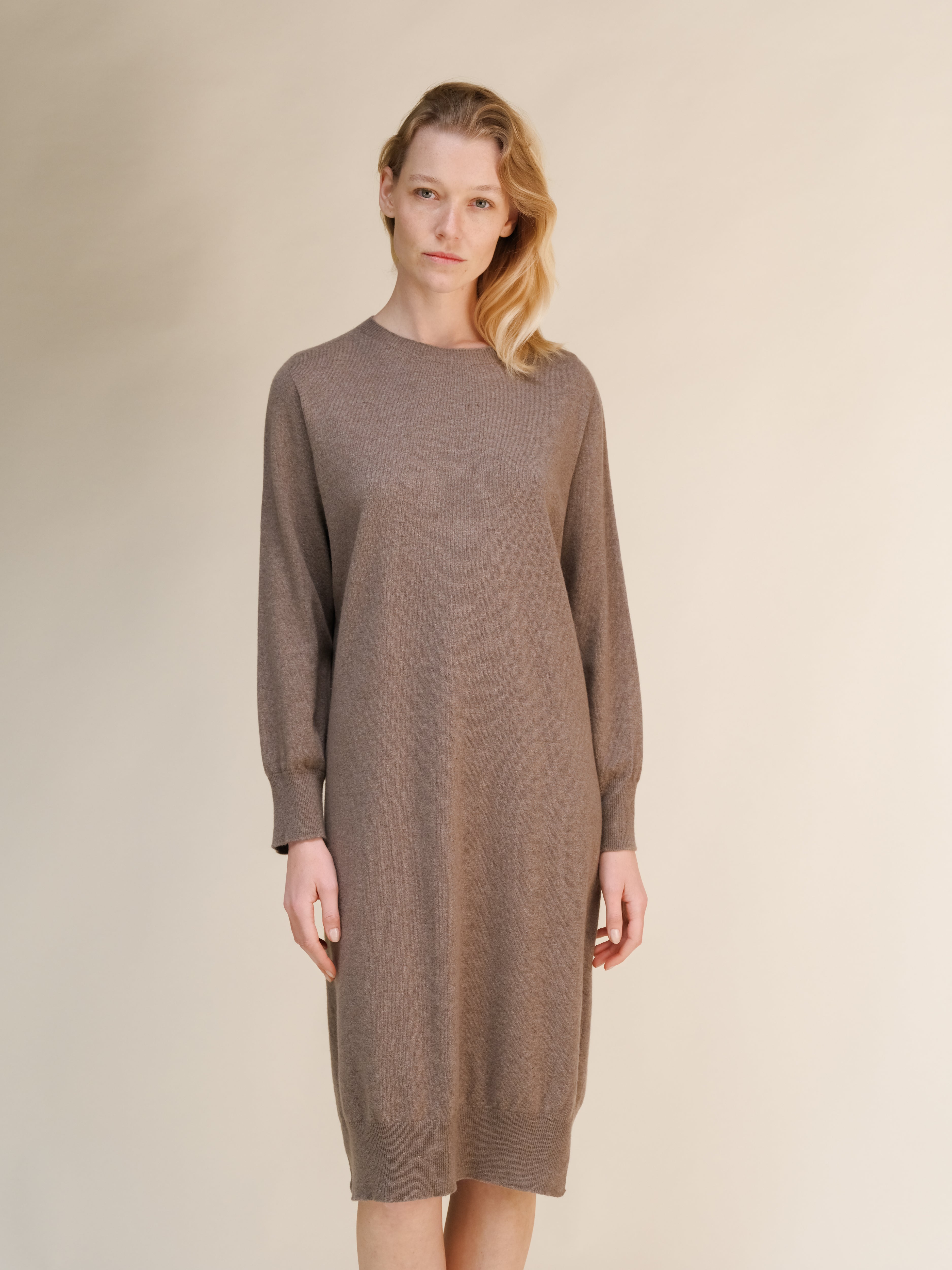 Vestido Midi de Mezcla de Cashmere