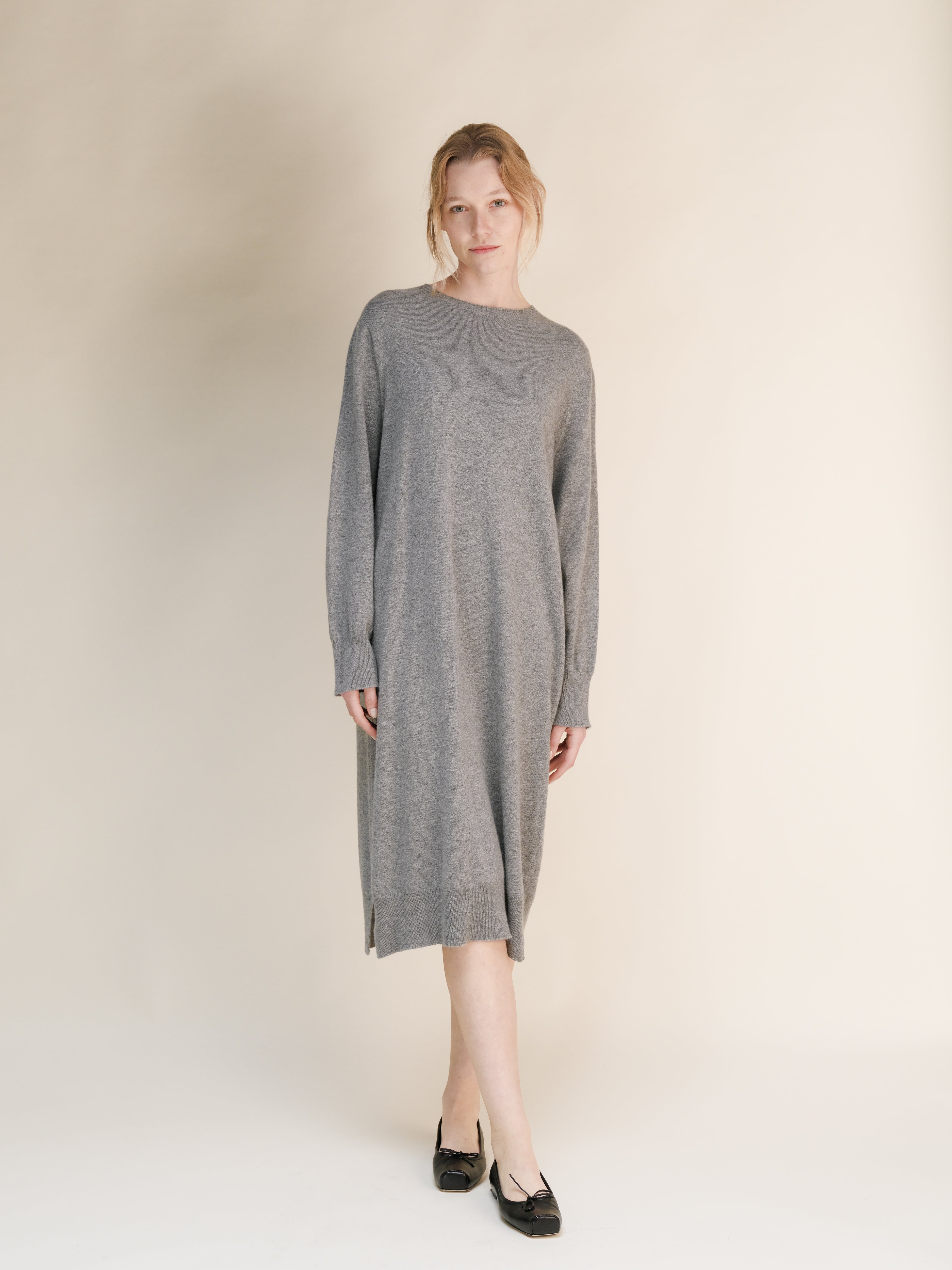 Vestido Midi de Mezcla de Cashmere