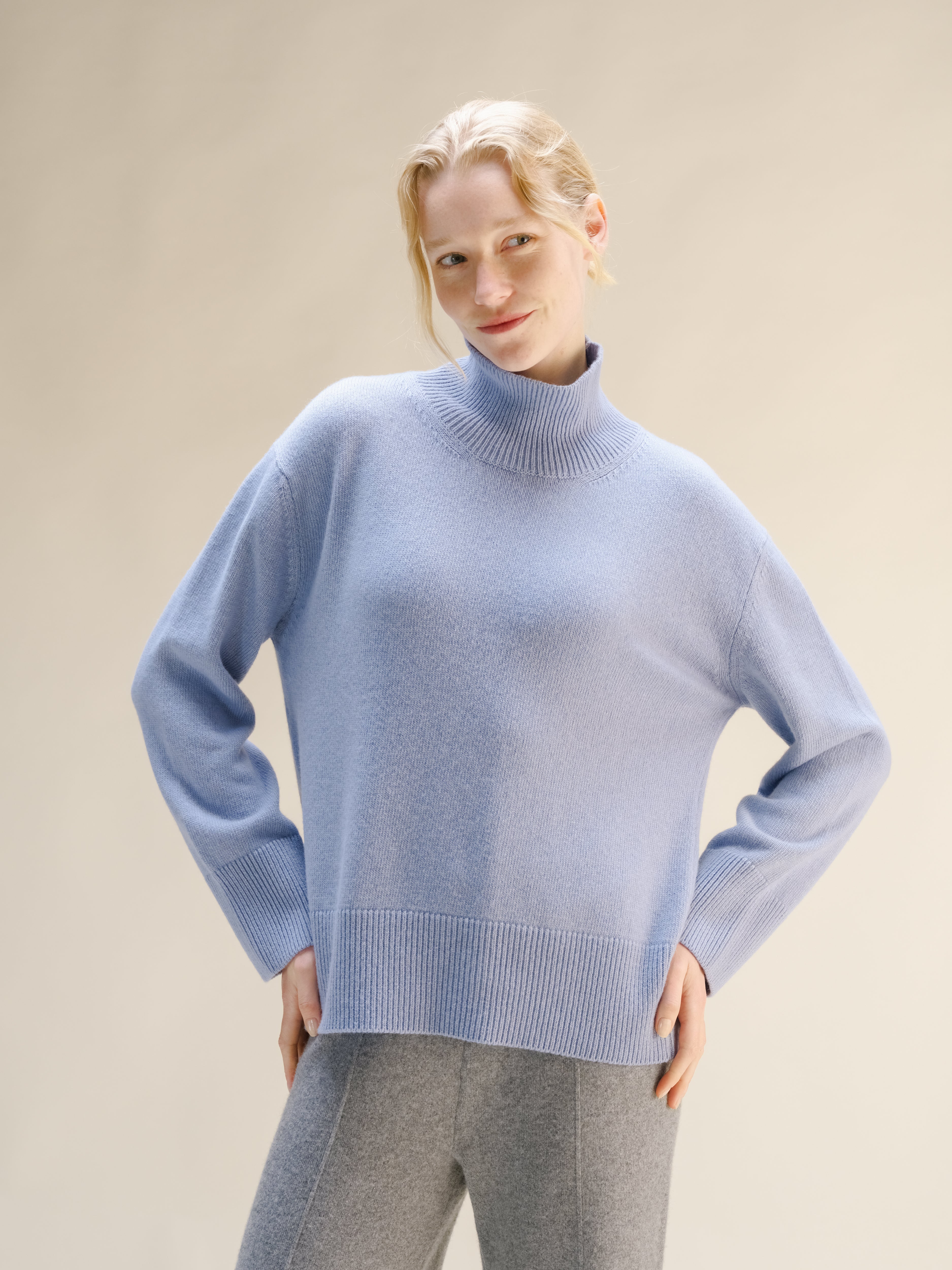 Suéter de Cuello Alto Mezcla Cashmere
