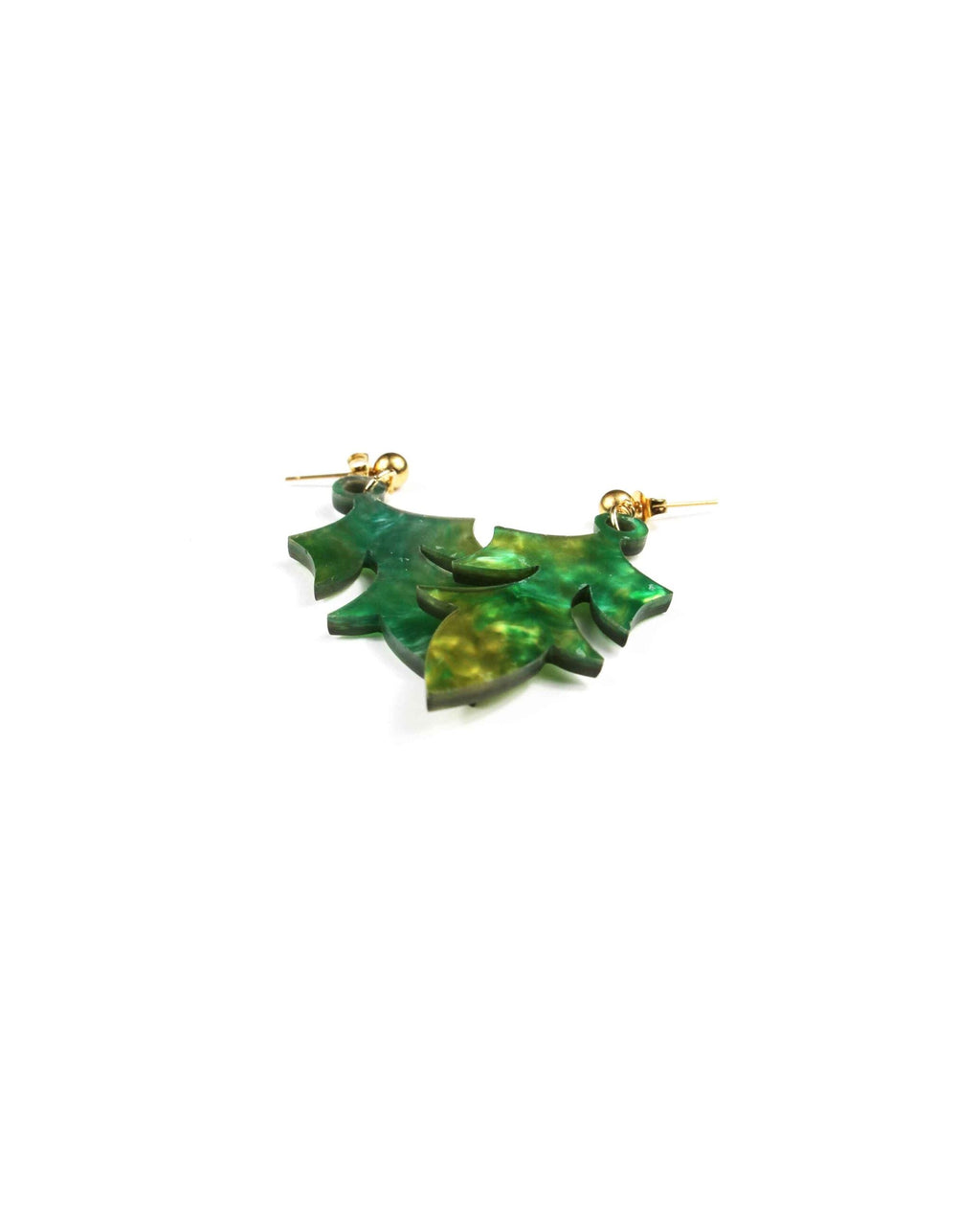 Pendientes mármol verde y amarillo, Elegancia Natural-1
