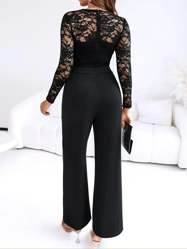 Cesaria| Vestido encaje palazzo
