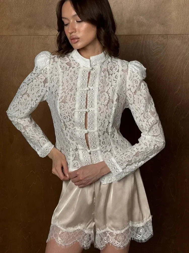 Cassia| Camiseta Encaje Delicado