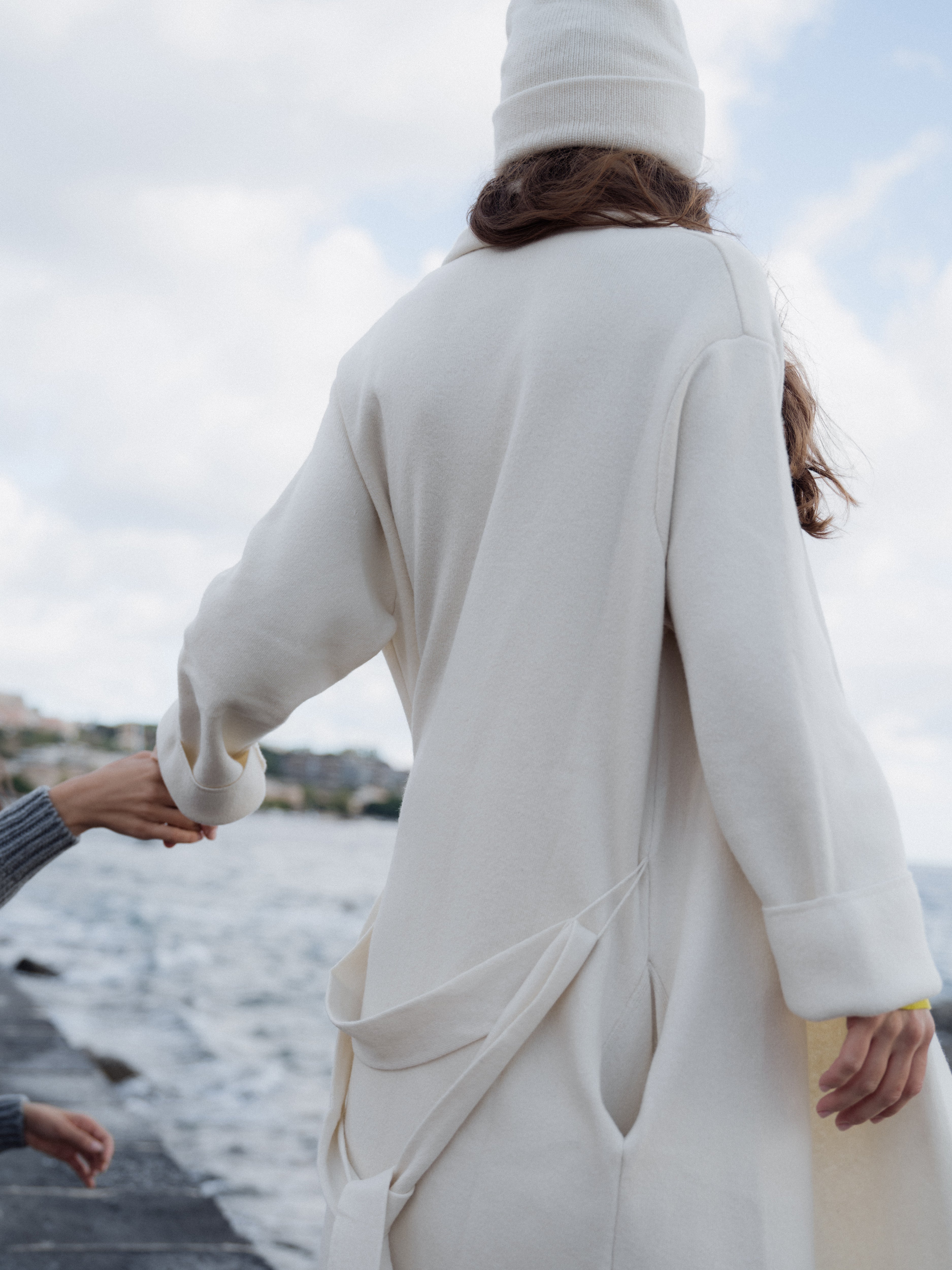 Gorro de Mezcla de Cashmere Doble Tejido