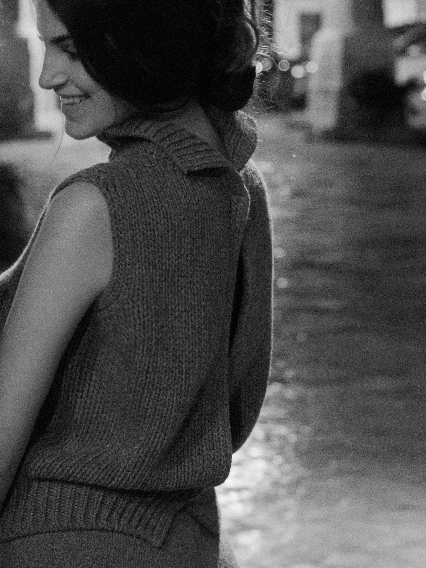 Top Sin Mangas Mezcla de Cashmere