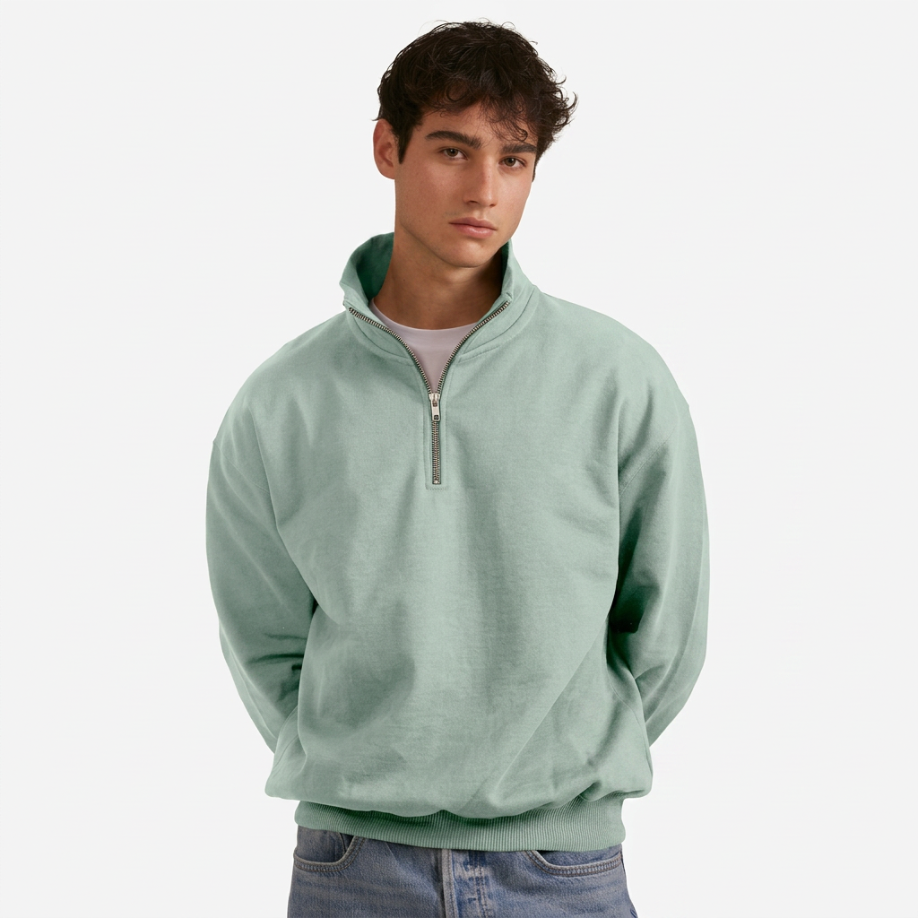 Sudadera Orgánica Oversize con Cremallera - 022