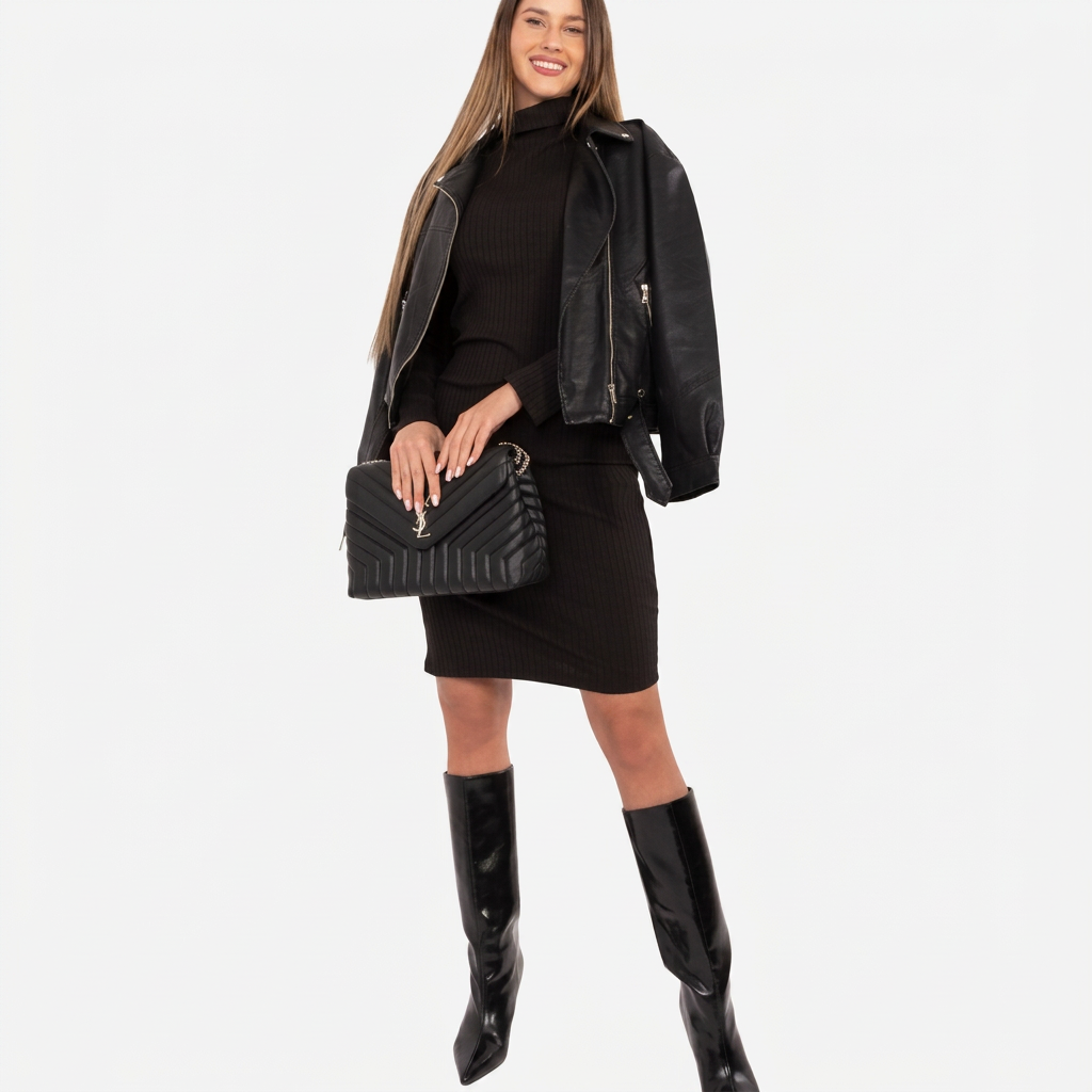 Vestido Negros Elegante con Estilo Moderno – Perfecto para Cualquier Ocasión