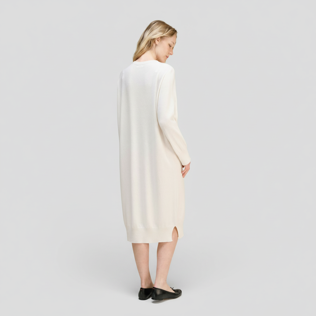 Vestido Midi de Mezcla de Cashmere
