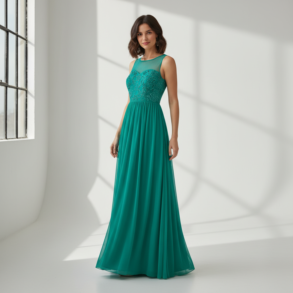 Rhiannon| Vestido fluido verde