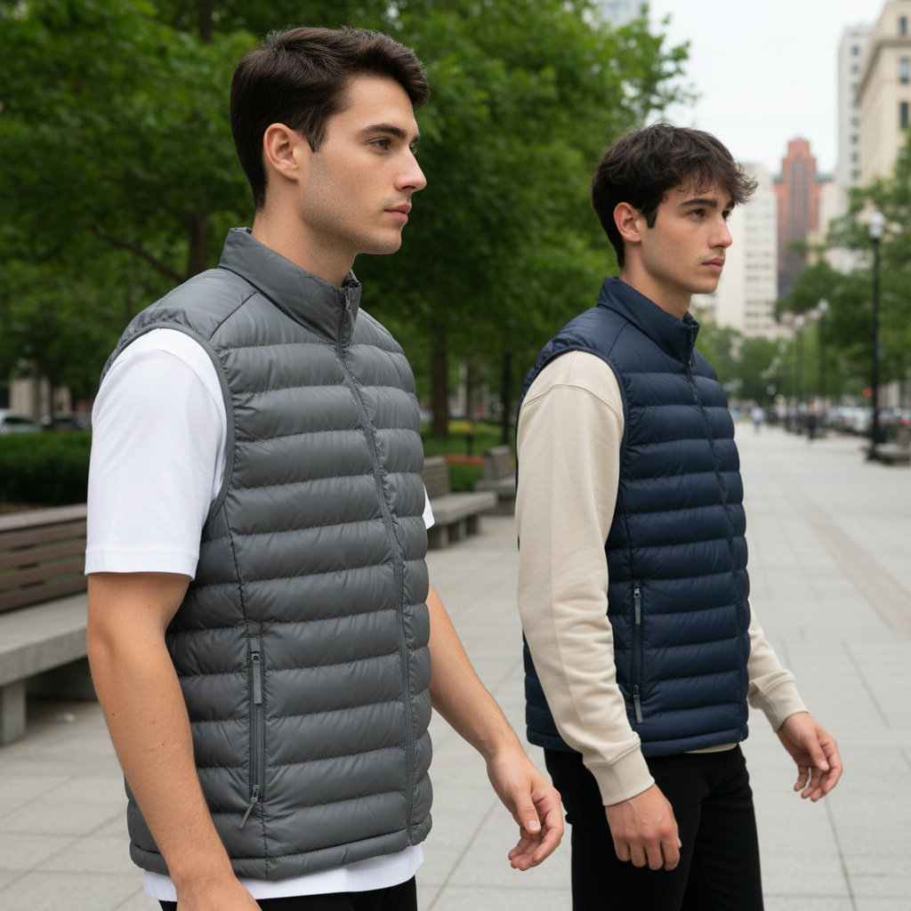 Chaleco Acolchado Quartz Gris Moda Urbana Icara Beaumont - Chalecos - vista 5 (M / Azul Marino)