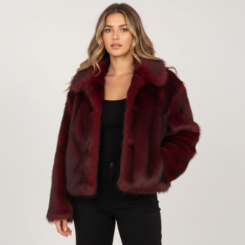 Krio| Chaqueta Piel Sintética Rojo