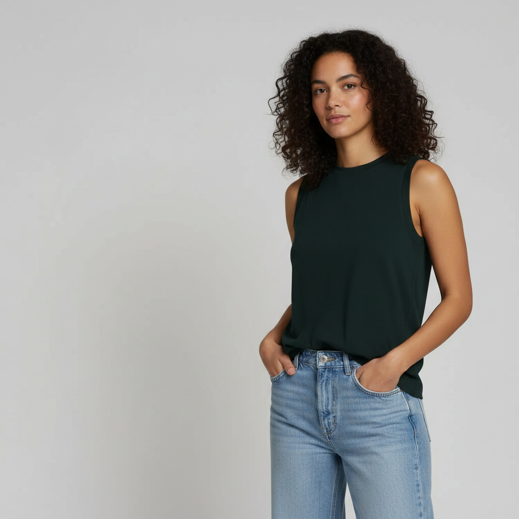 Camiseta Básica Velia sin Mangas Algodón Icara Beaumont - Camiseta sin mangas - vista 4 (M)