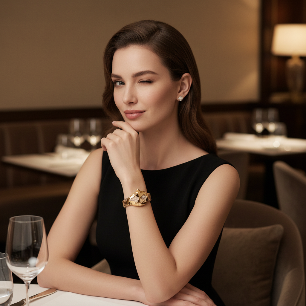 Reloj de Mujer Just Cavalli Oro Rosa Asimétrico