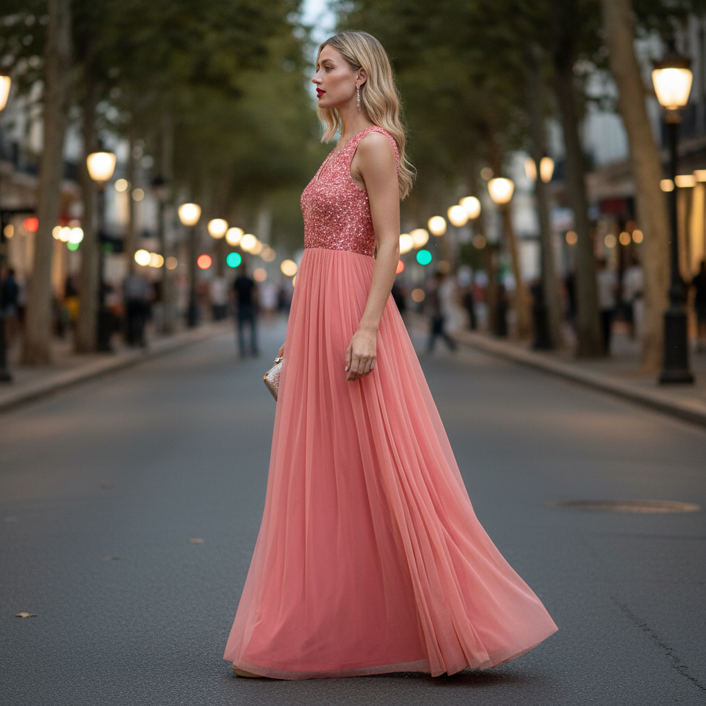 Virelle| Vestido encaje rosa
