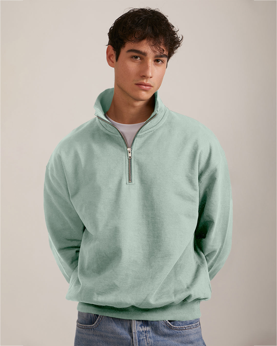 Sudadera Orgánica Oversize con Cremallera - 022-0