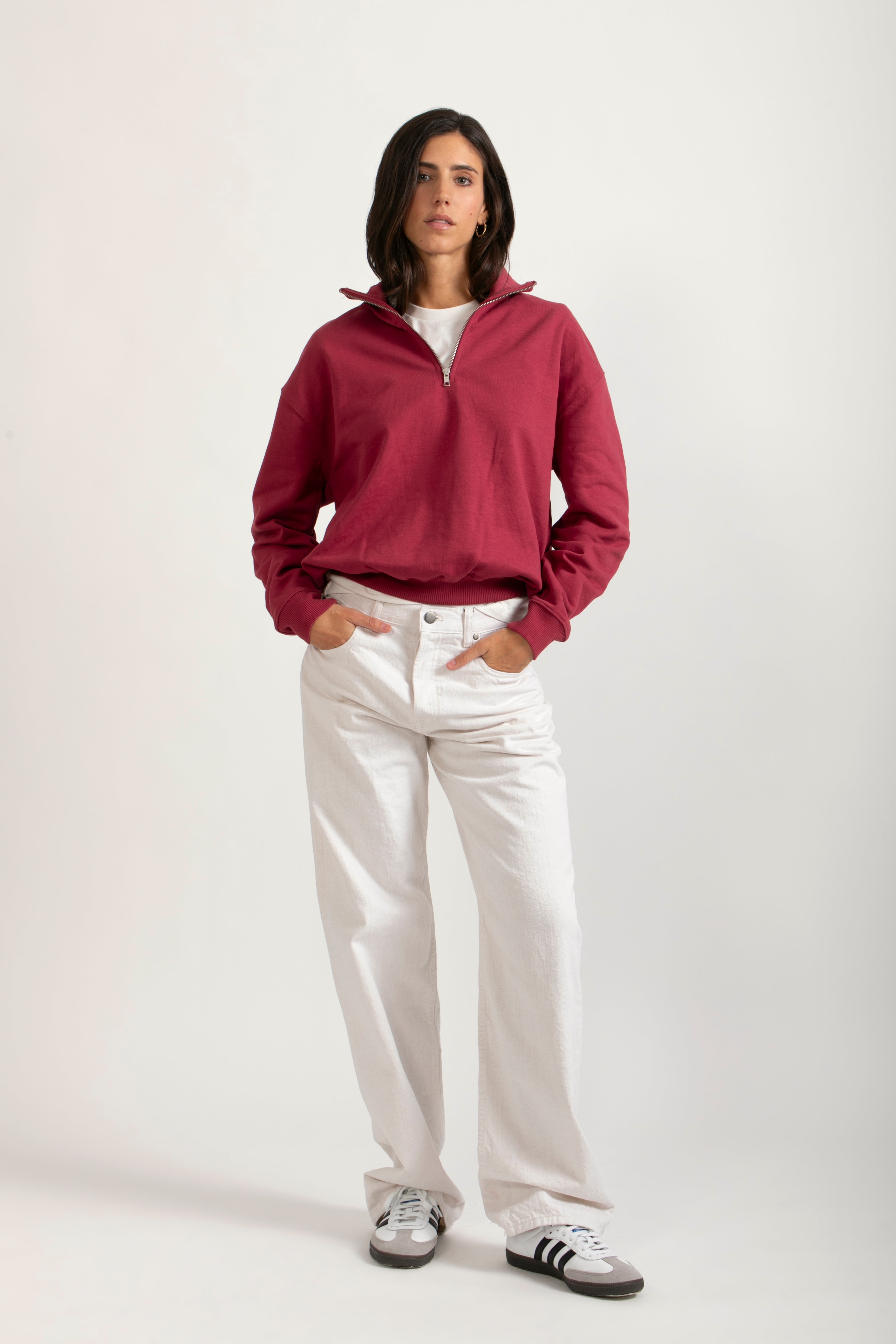 Sudadera Orgánica Oversize con Cremallera - 021-4
