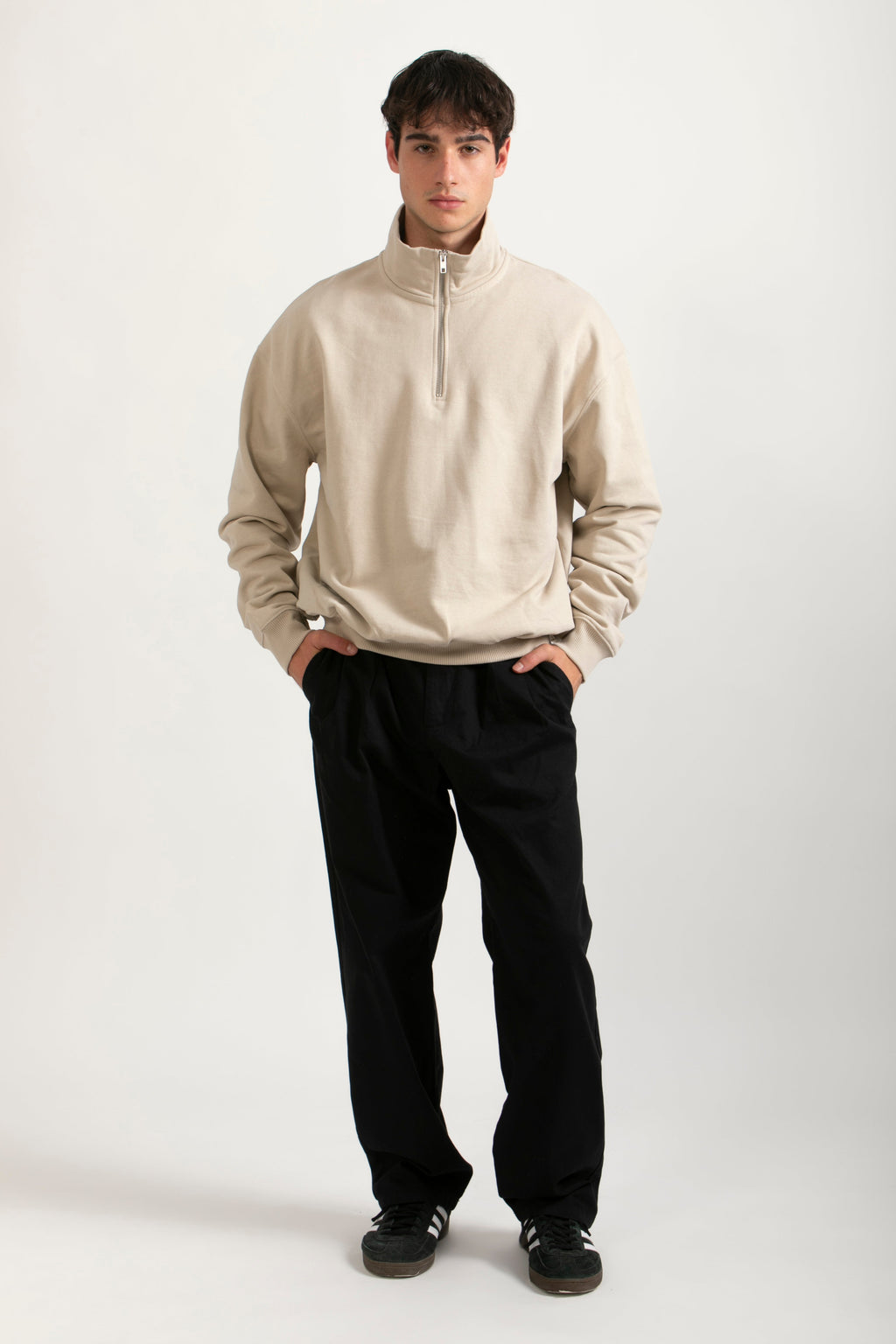 Sudadera Orgánica Oversize con Cremallera - 022-3