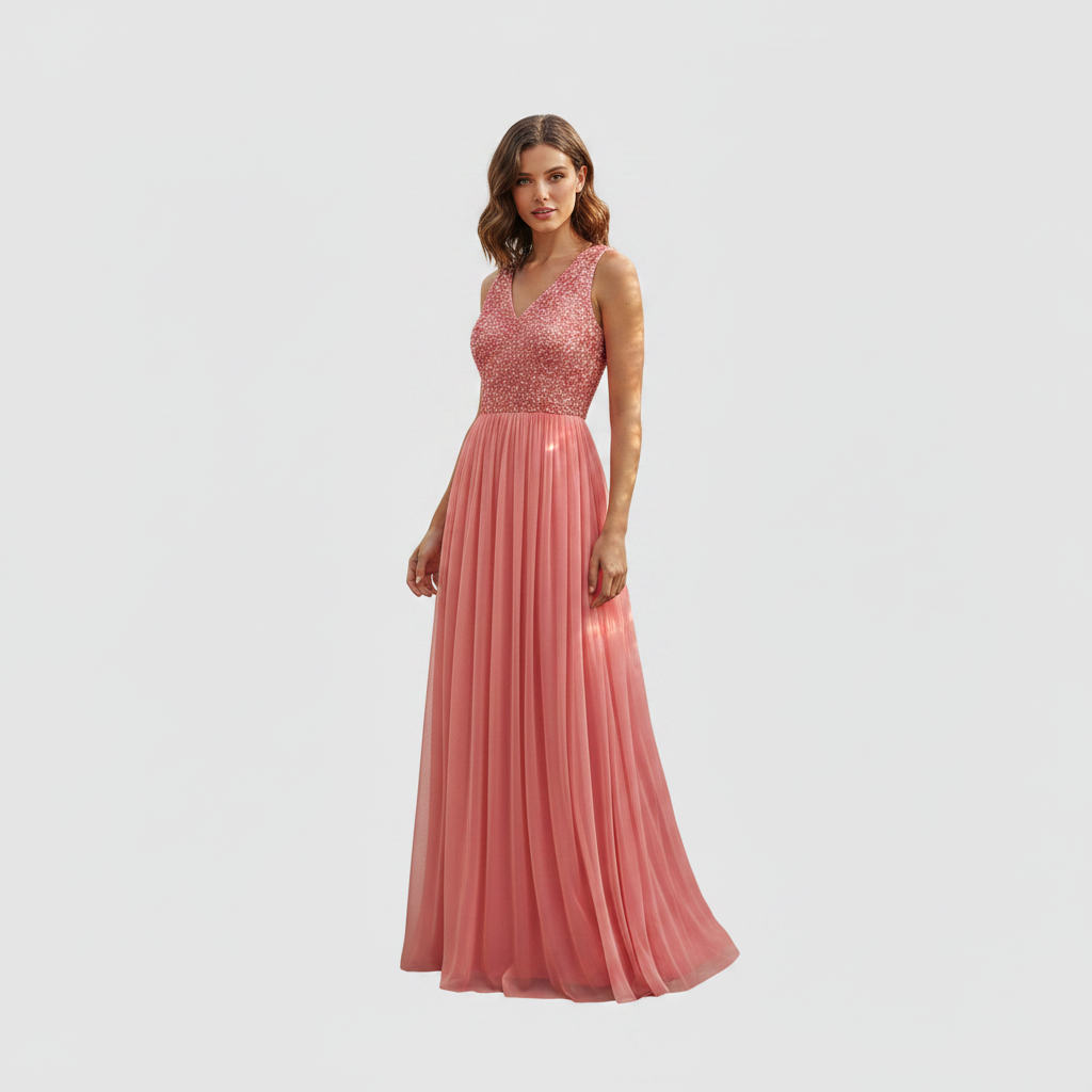 Virelle| Vestido encaje rosa