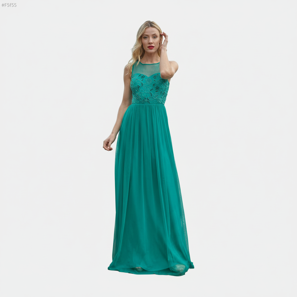 Vestido largo con detalles elegantes – Ceylan Bcn